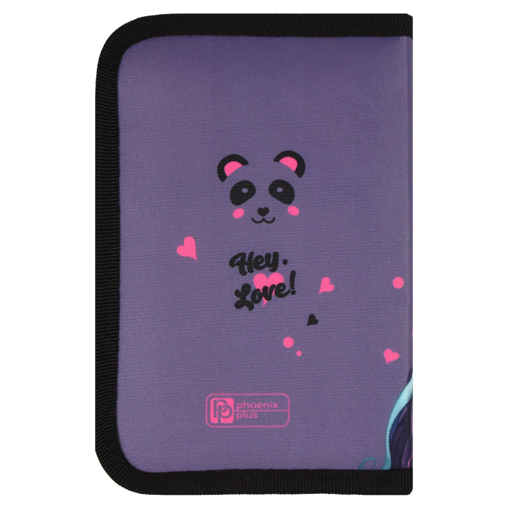 Пенал "Девушка с пандой" 1 отделение, разноцветный - 5