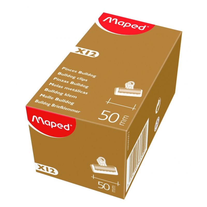 Зажим для бумаг Maped "Bulldog", 50 мм, черный - 2
