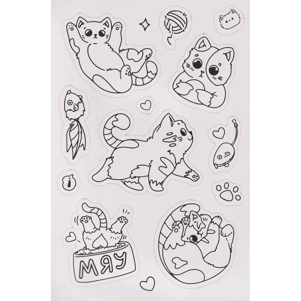 Раскраска "Раскраска-стикербук. Кошечки" - 3
