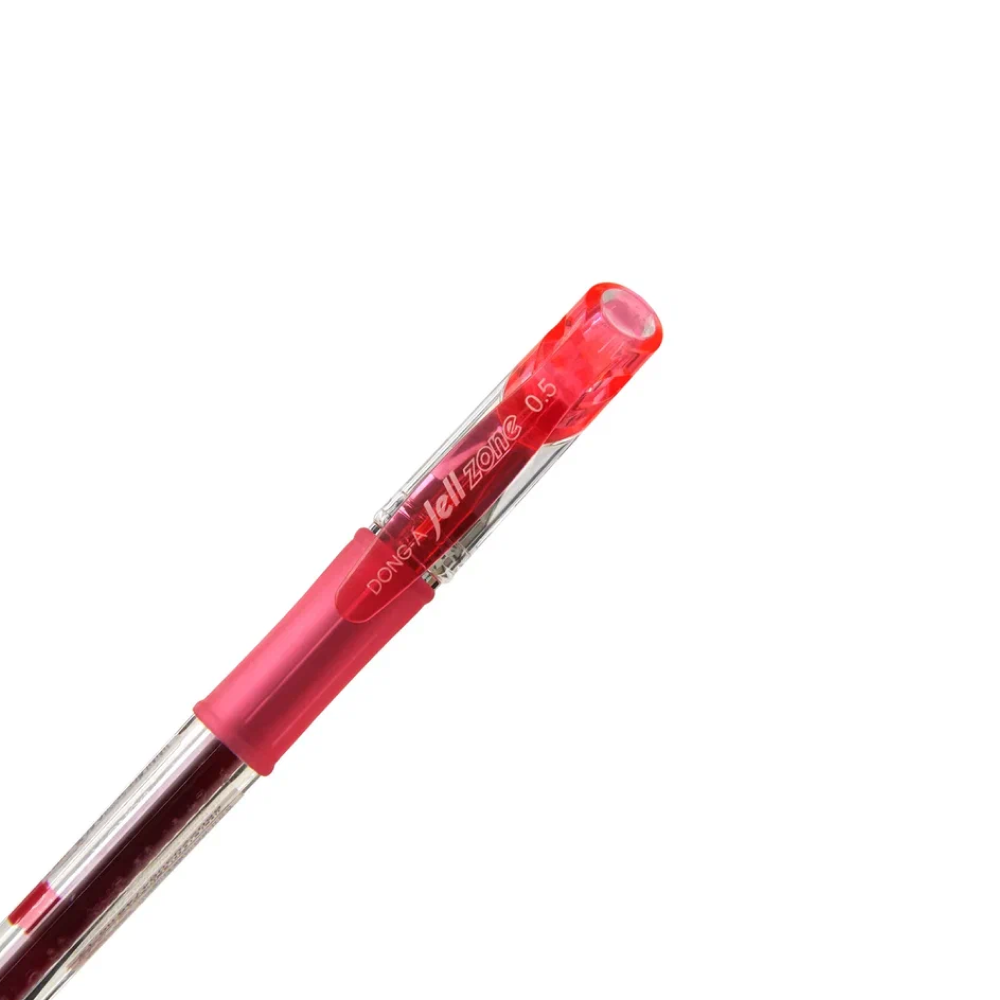 Ручка гелевая "Jell-Zone Standard", 0.5 мм, прозрачный, стерж. красный - 3