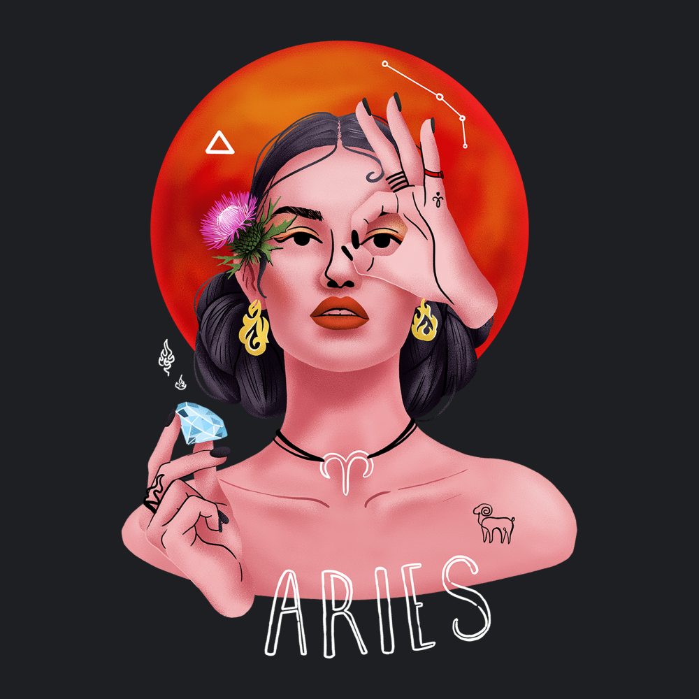 Футболка унисекс "Овен", черный, M-L