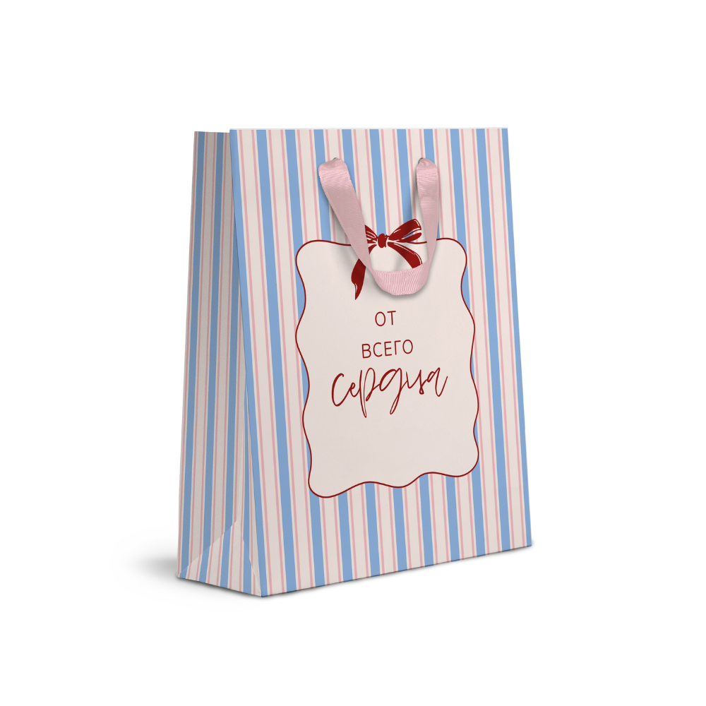 Пакет бумажный подарочный "Cherry Lady", 31х41х10 см, ассорти