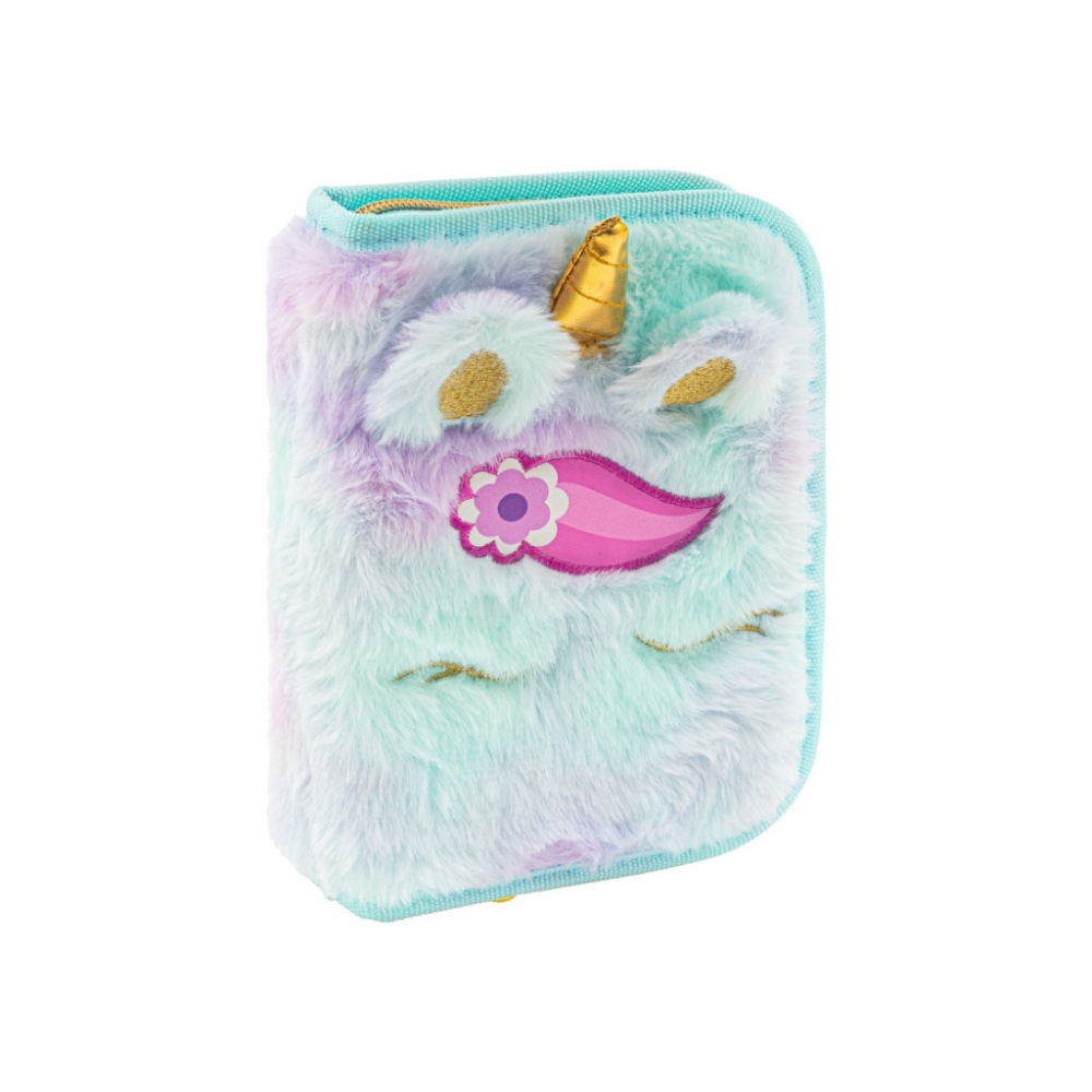 Пенал-книжка "Fluffy Unicorn", 1 отделение, голубой - 2