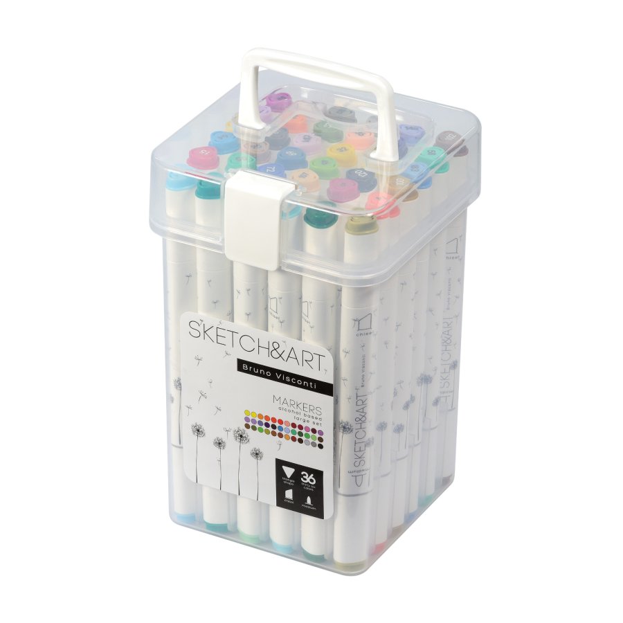 Набор двусторонних маркеров для скетчинга "Sketch&Art", 36 цветов