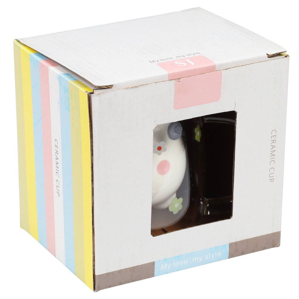 Кружка керамическая "Fruit", 420 мл, с крышкой и сито, ассорти - 6