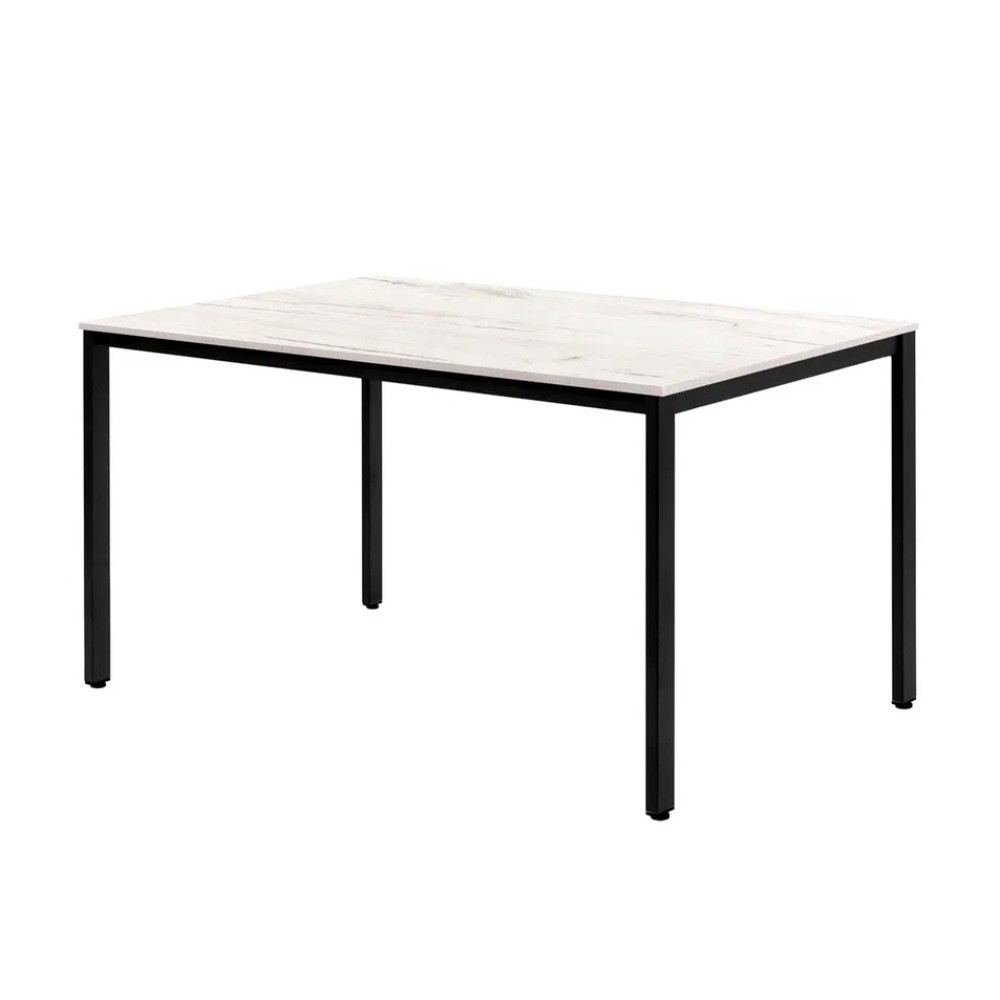 Стол Millwood Сеул, 1300х800 мм, дуб белый крафт, черный