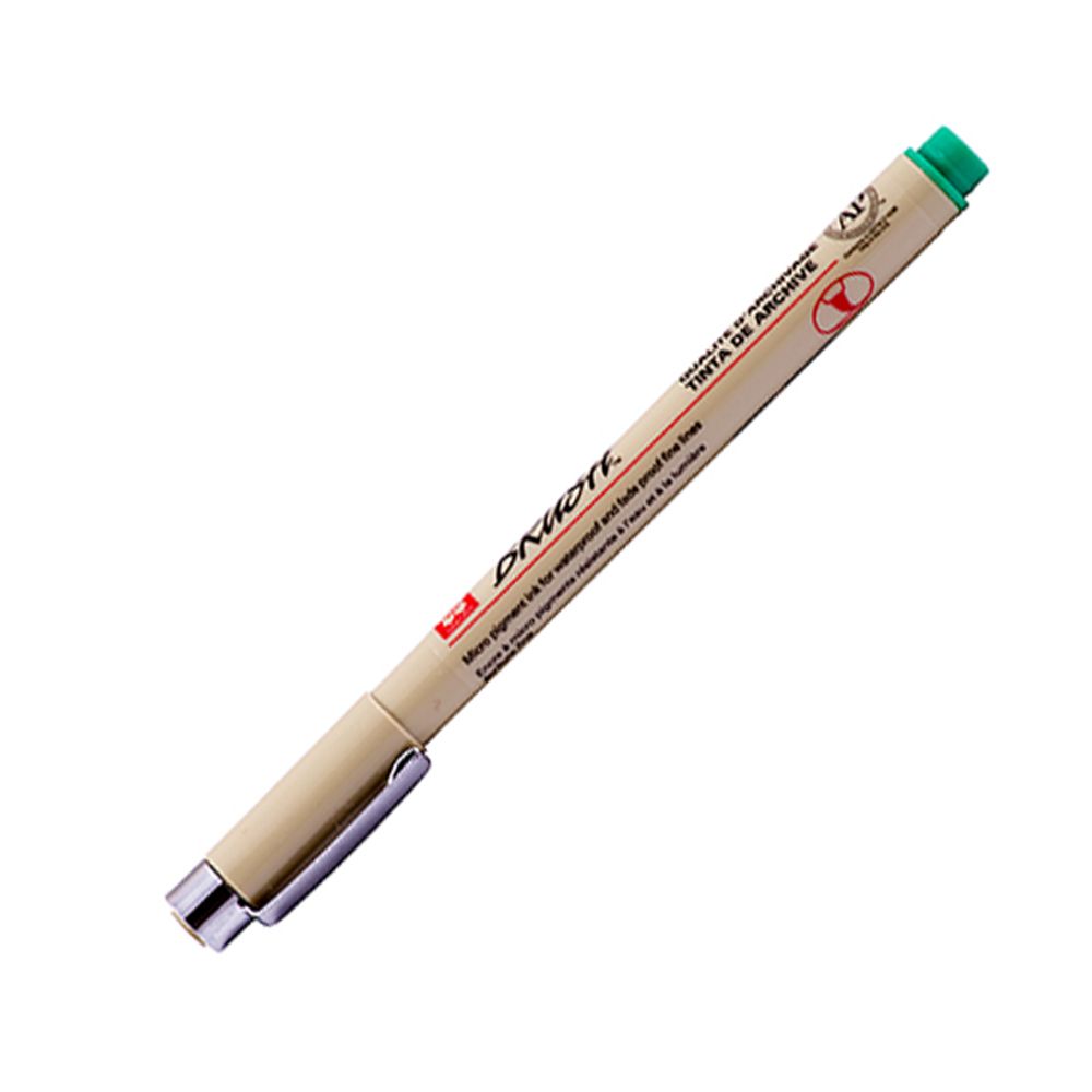 Ручка капиллярная "Pigma Brush", 0,25 мм, зеленый