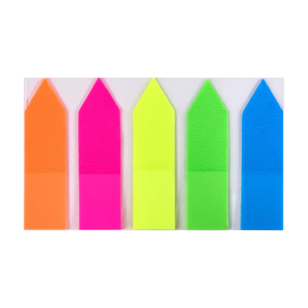 Закладки пластиковые "Yesli:. Arrow", 12х44 мм, 20 штук, ассорти неон - 6