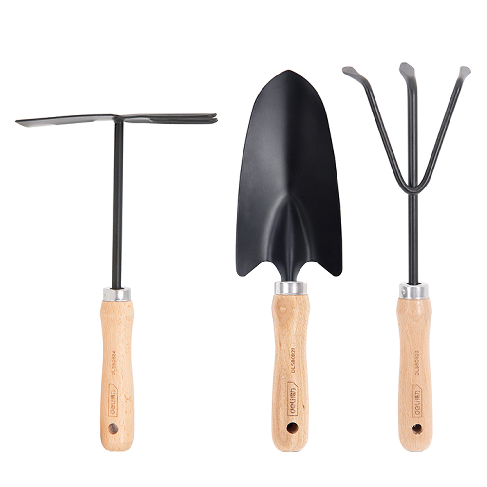 Набор садовых инструментов Deli GS DL580833, 310 мм, 3 шт., деревянная рукоятка
