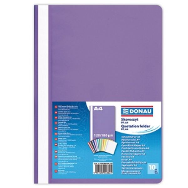 Папка-скоросшиватель "Donau", A4, фиолетовый