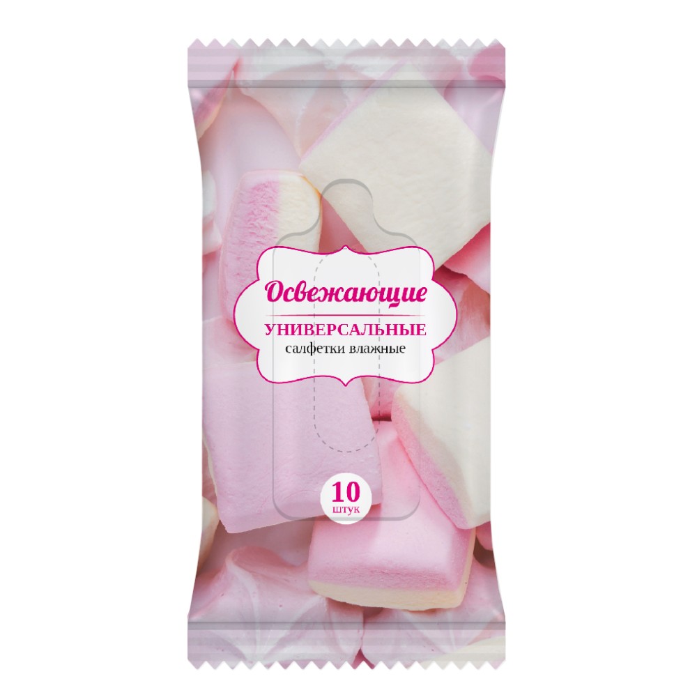 Чистящие салфетки влажные антибактериальные для рук "AQUA VIVA", 10 шт. - 2