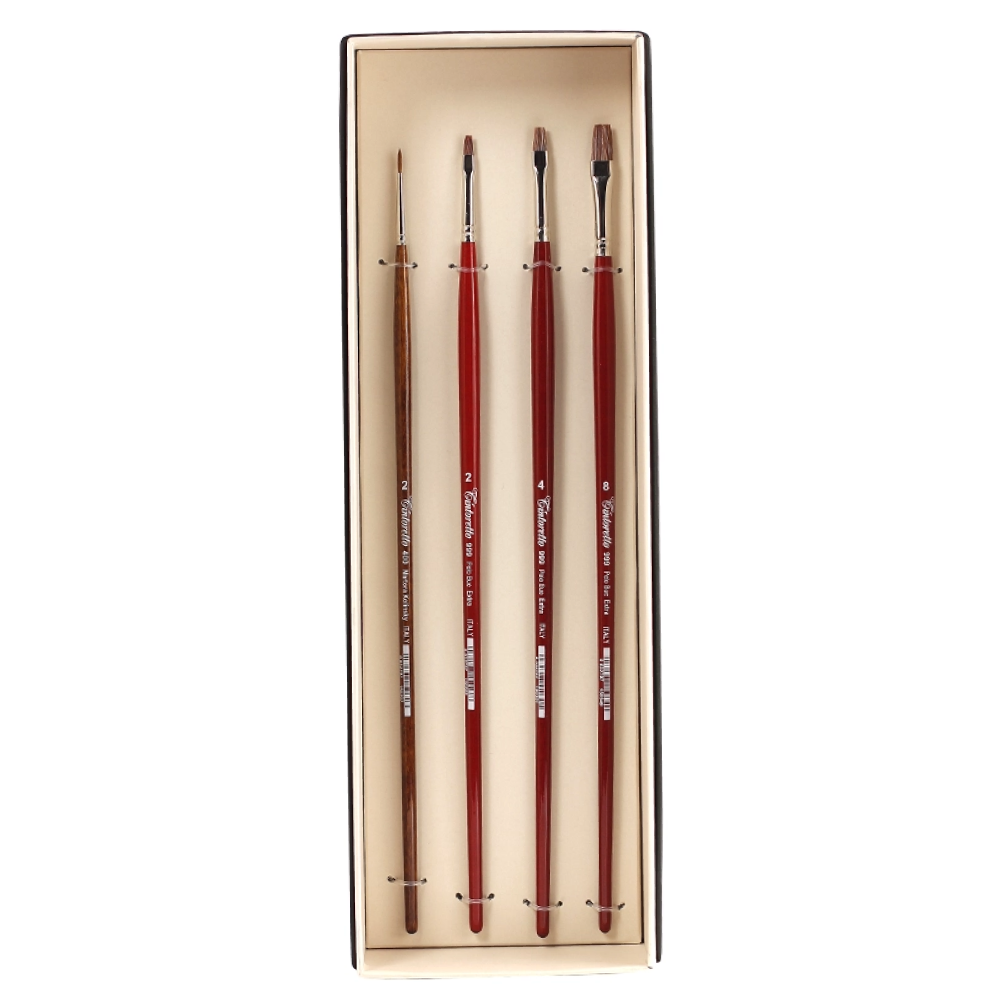 Набор кистей "Tintoretto. Roberto Ferri selection", синтетика, 4 шт.