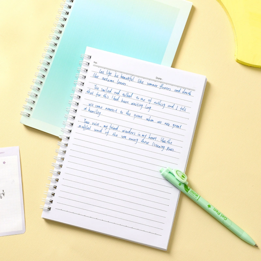 Блокнот "Deli", А5, 60 листов, в линейку, градиент ассорти