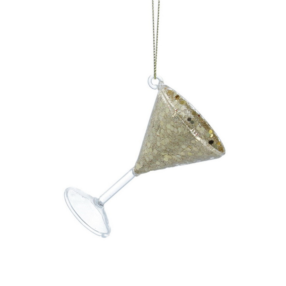 Украшение елочное "Бокал для мартини", 11 см, стекло