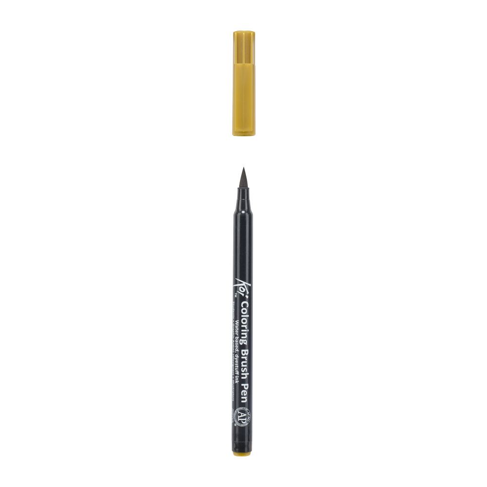Маркер акварельный "Koi Color Brush", умбра натуральная - 3