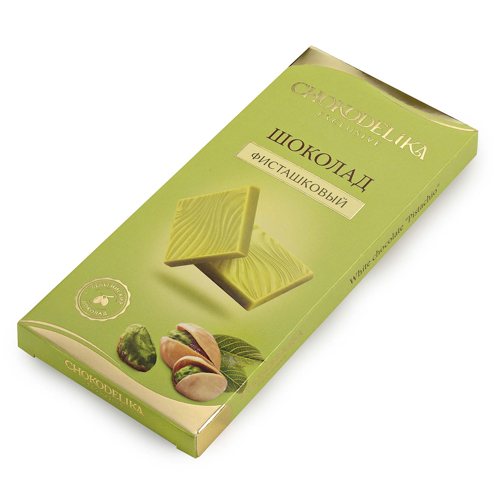 Шоколад белый "Фисташковый", 25 гр.