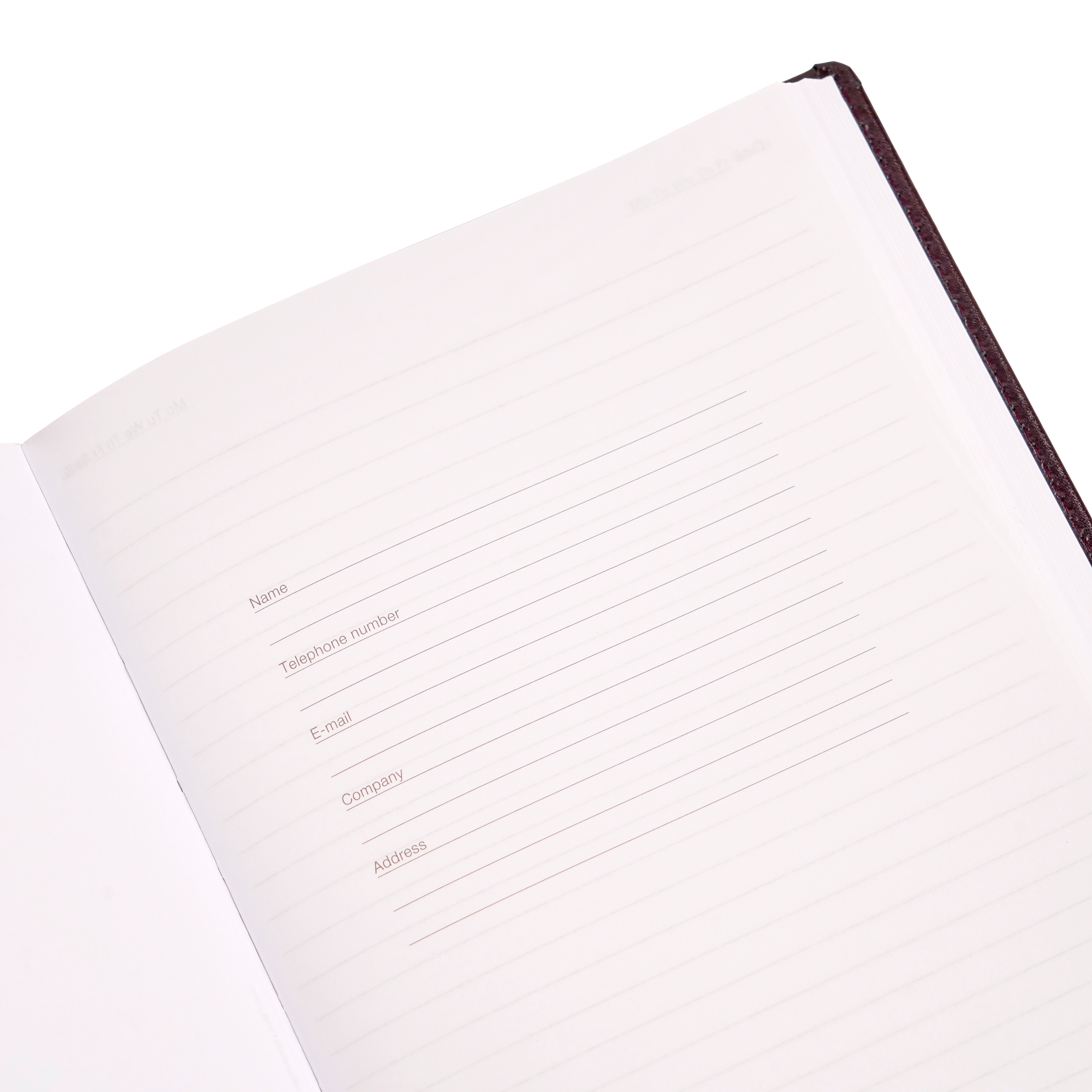 Ежедневник недатированный "Pelle Siena", А5, 272 страницы, бургунди - 9