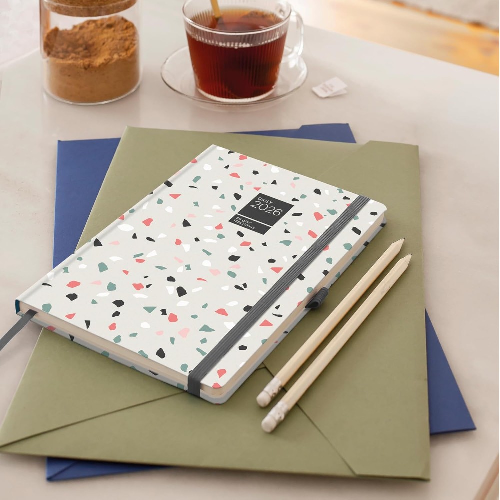 Ежедневник датированный "Terrazzo" 2026, A5, линейка, бежевый - 7