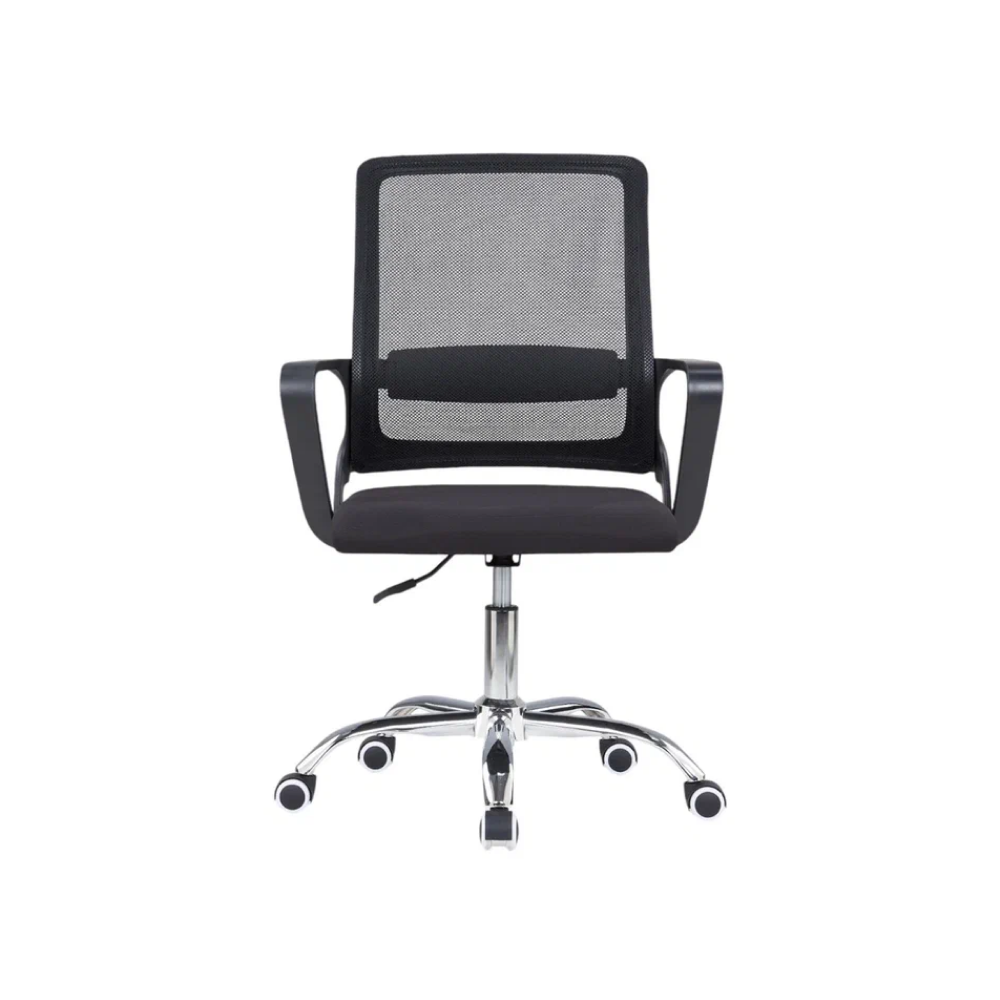 Кресло для персонала SitZone "U-0385 CH", ткань, хром, черный - 4
