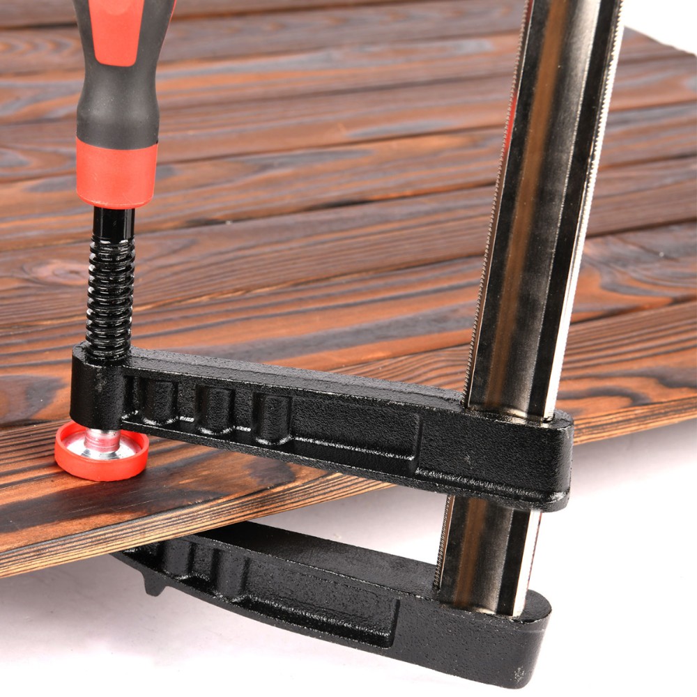 Струбцина F-образная Deli RS EDL111280Z, 120х800 мм, усиленная, черный, красный - 6