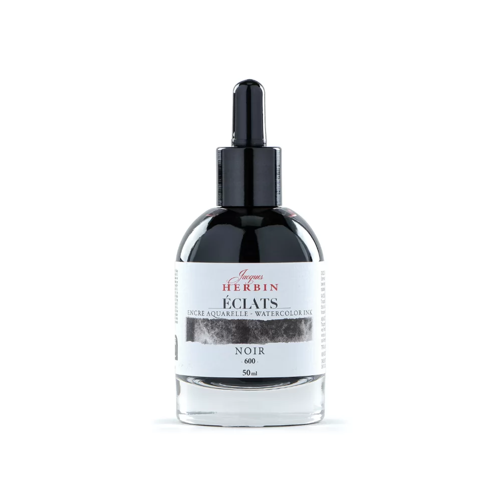 Чернила акварельные "Herbin. Eclats", черный, 50 мл