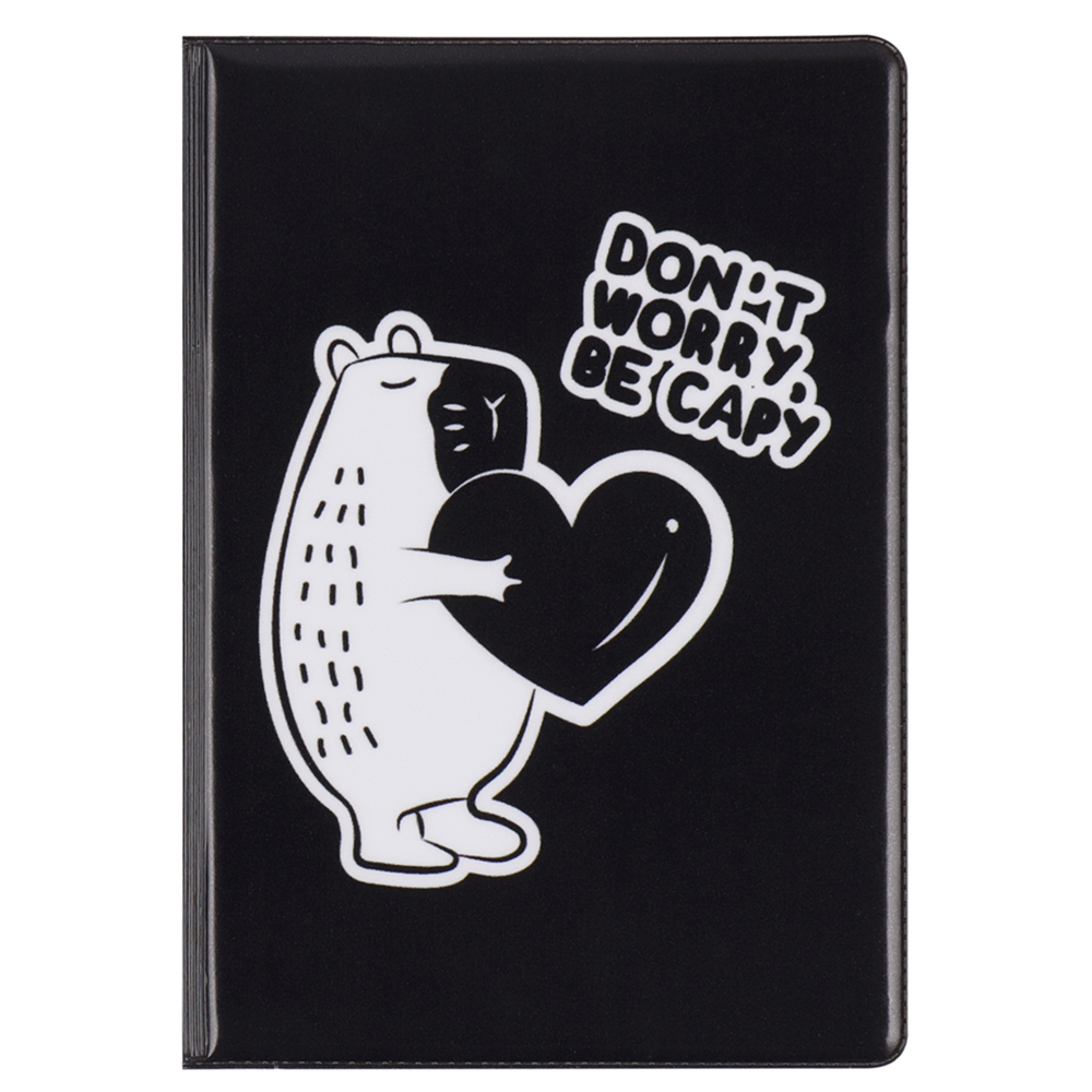 Обложка для паспорта "Капибара", черный