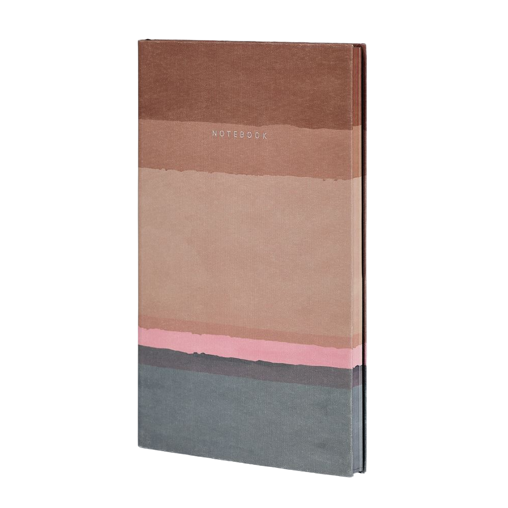 Блокнот "Stripes rust", А5, 96 листов, линейка, коричневый, срез разноцветный - 3