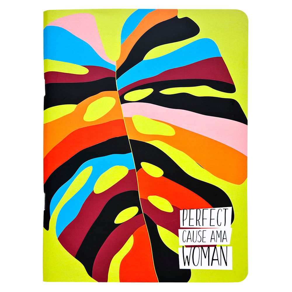 Тетрадь "Abstract лист", А5, 48 листов, клетка, разноцветный