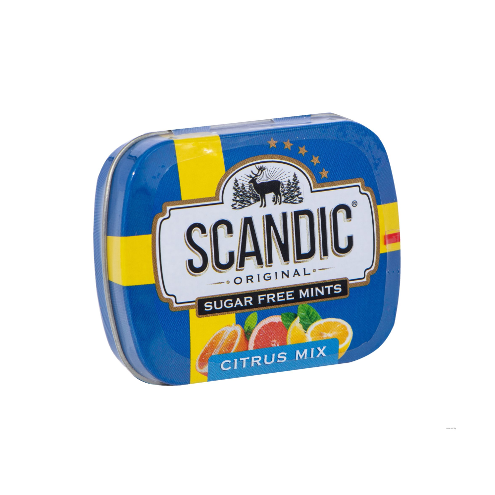 Конфеты "Scandic", 14 г, без сахара, цитрусовый микс