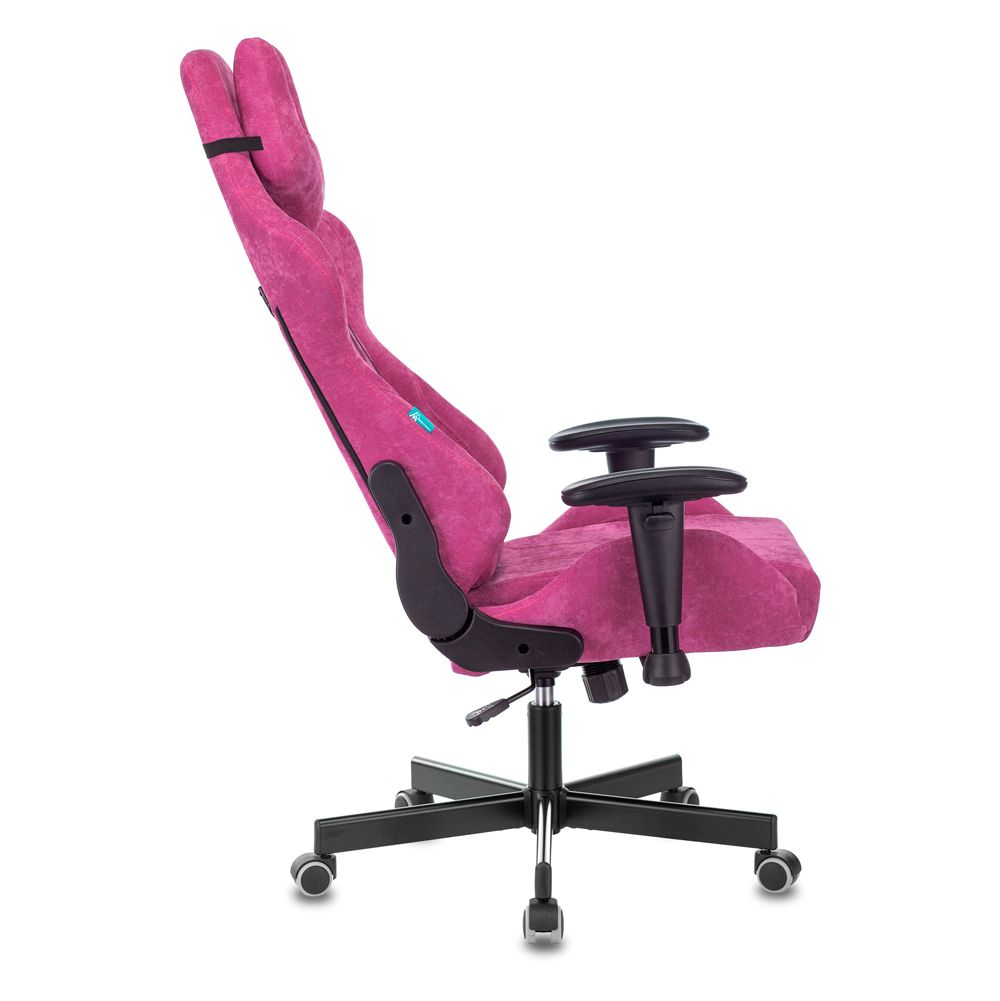 Кресло игровое Бюрократ "VIKING KNIGHT Fabric", ткань, металл, малиновый - 5