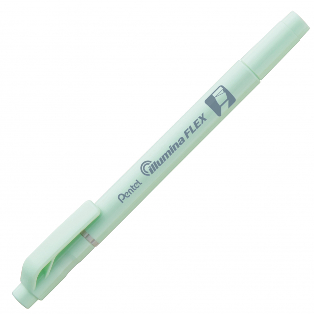Маркер текстовый двусторонний «Pentel Illumina flex», пастельный, зеленый - 2