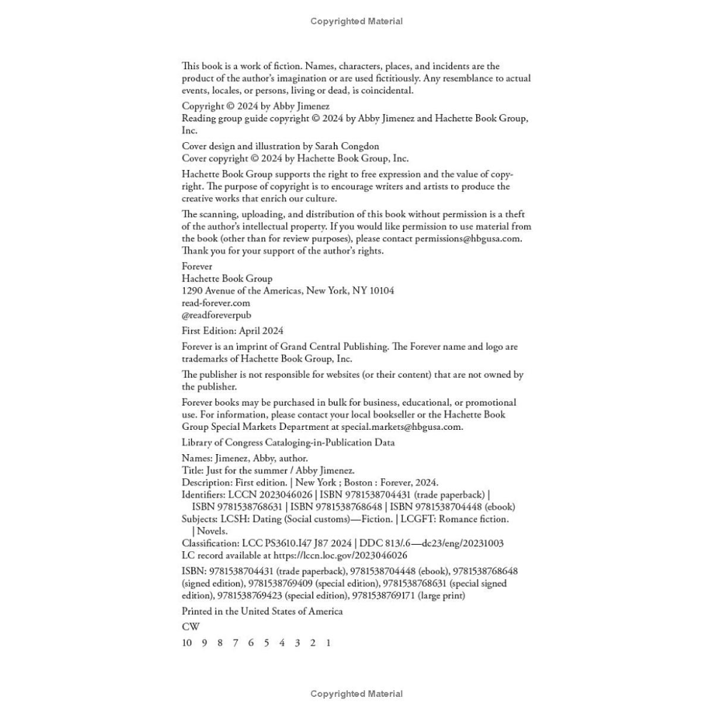 Книга на английском языке "Just For The Summer",  Abby Jimenez - 7