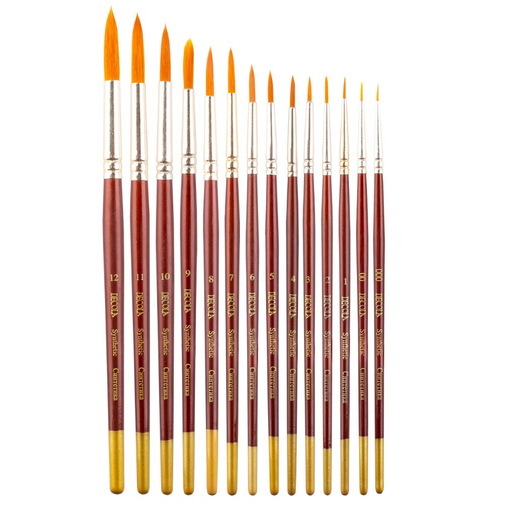 Кисть "Decola", синтетика, круглая, №1 - 3