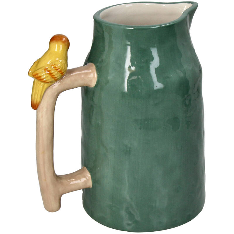 Ваза керамическая "Bird", 18,5x13,2x20,6 см, зеленый