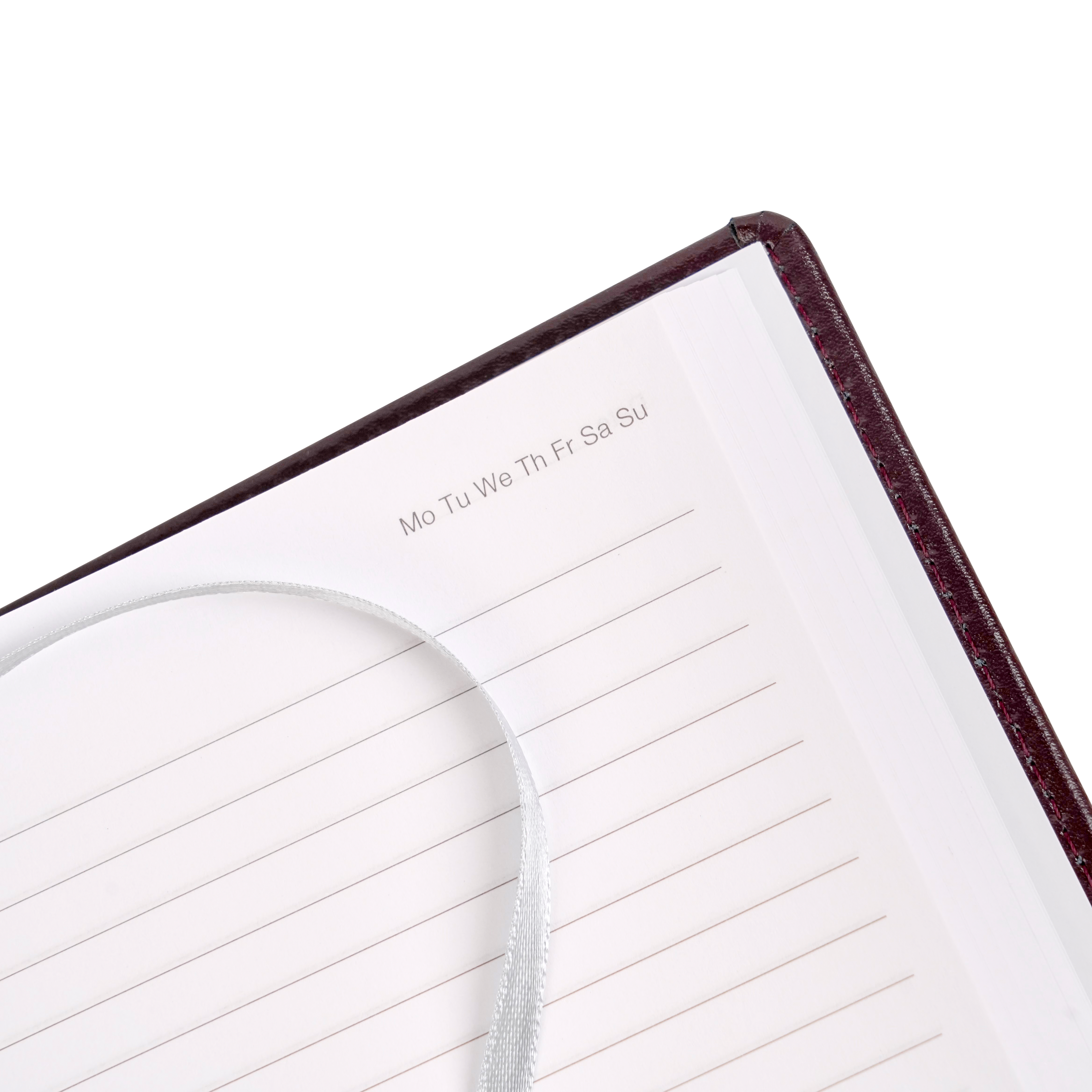 Ежедневник недатированный "Pelle Siena", А5, 272 страницы, бургунди - 10