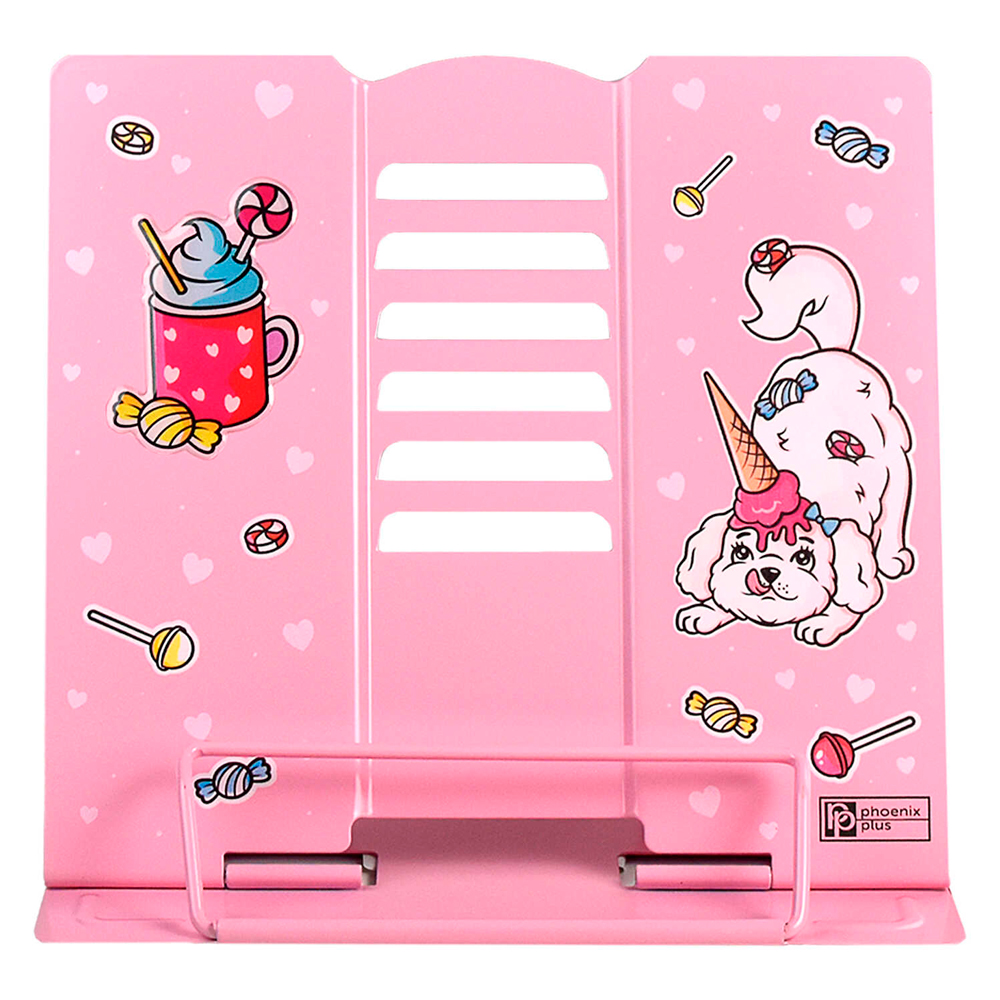 Подставка для книг "Щенок сладкоежка", розовый