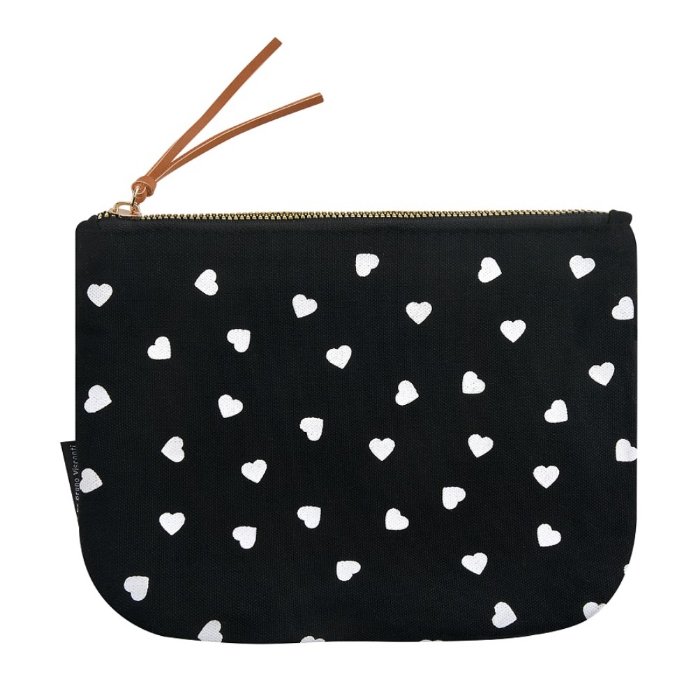 Косметичка "Black&White. Сердечки"