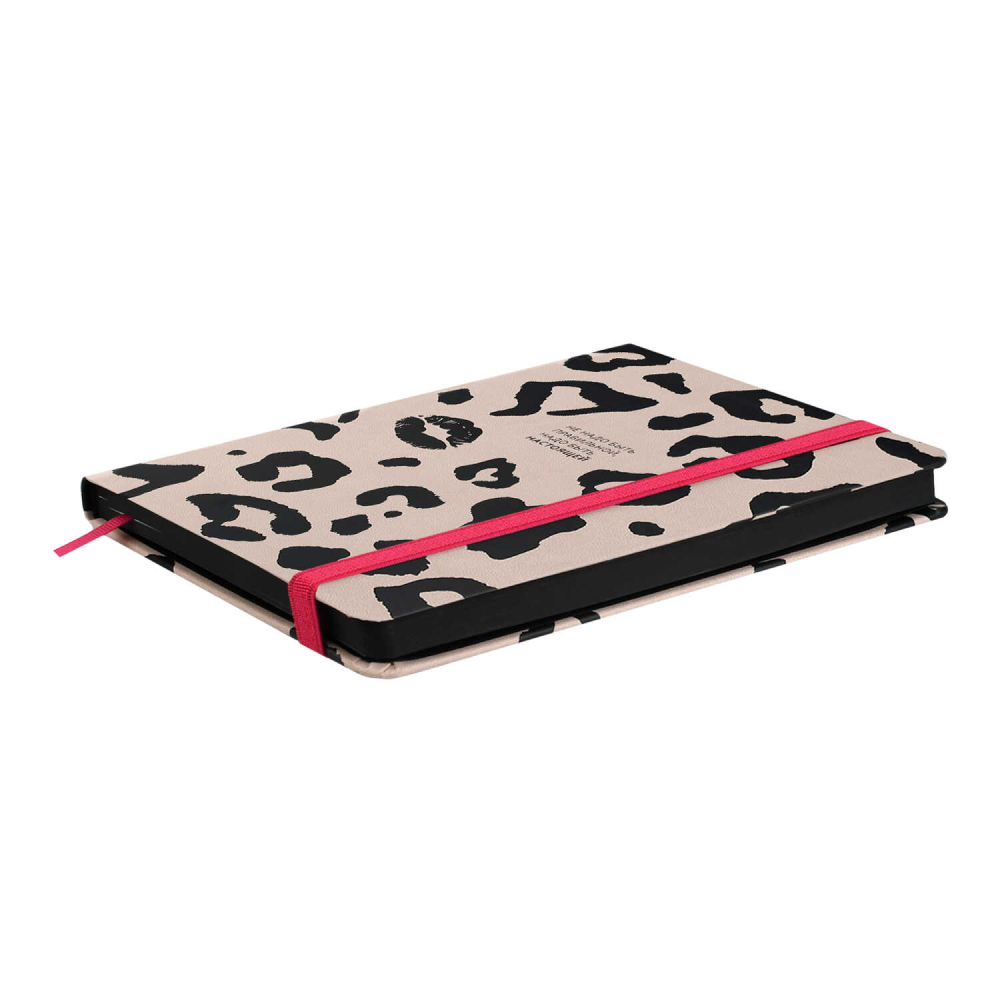 Книга записная "Леопард", А5, 120 листов, линейка, пудрово-бежевый