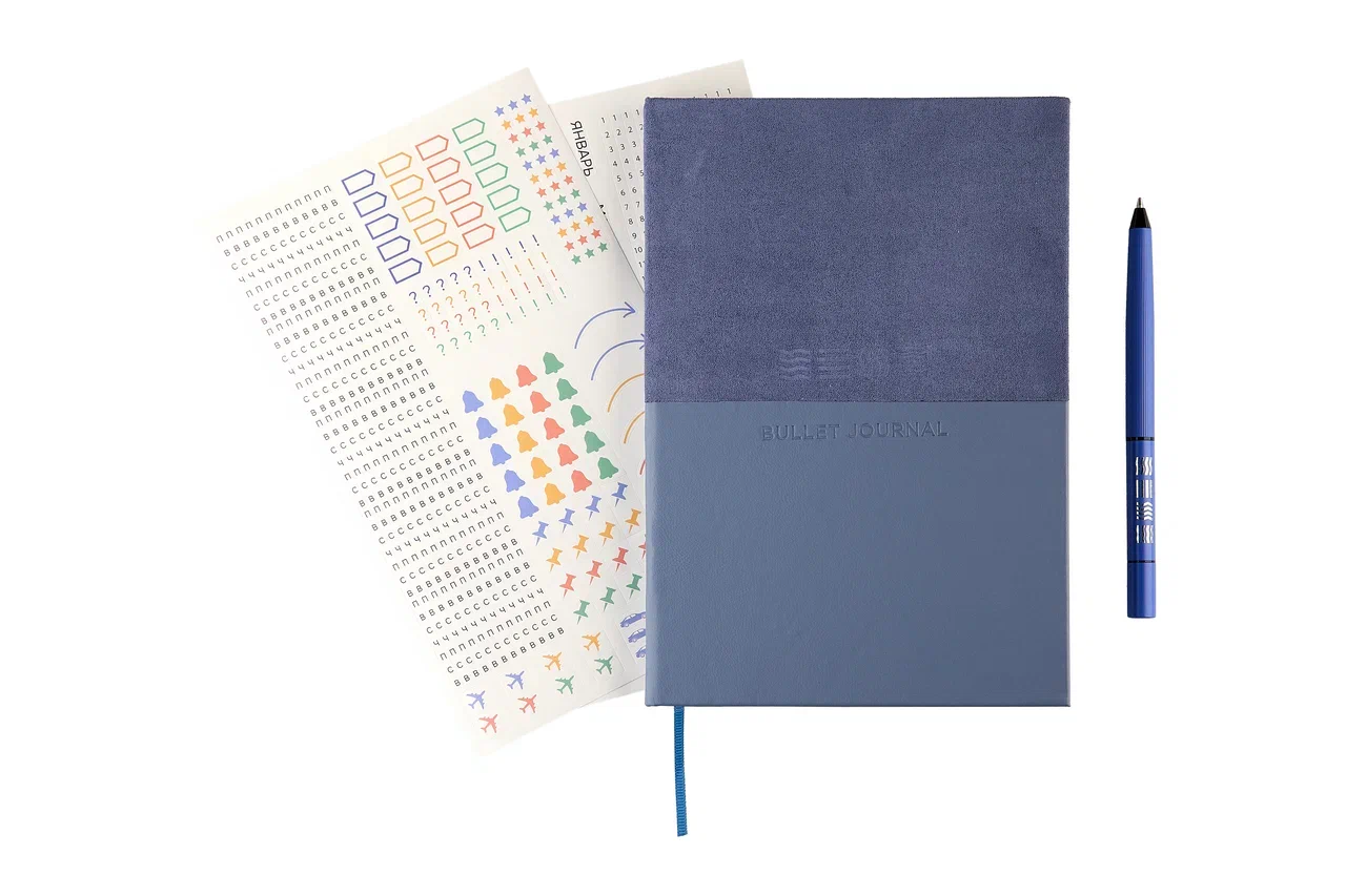 Блокнот "Стихия. Bullet Journal", А5, 80 листов, в точку, сумеречный синий - 17