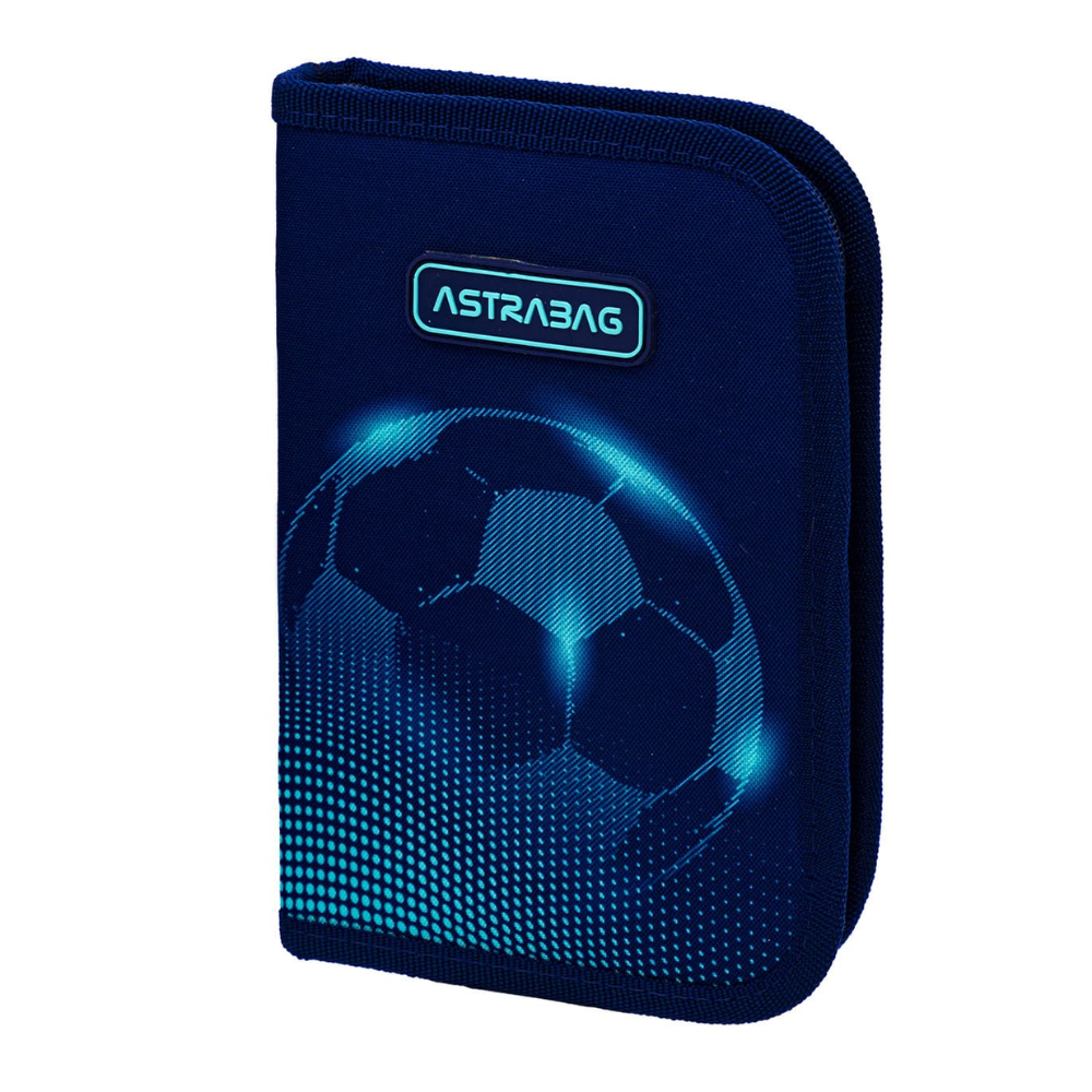 Пенал-книжка "Football Lightl", 1 отделение, синий