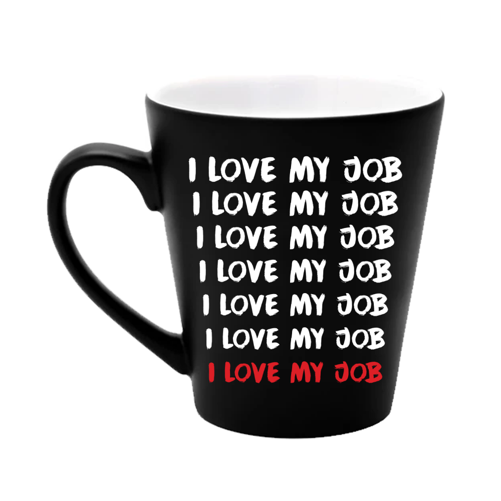Кружка "I love my job", керамика, 350 мл, черный