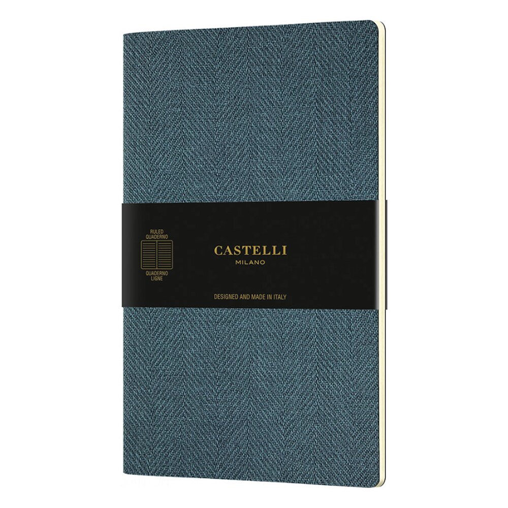 Блокнот Castelli Milano "Harris Maple Red", A5, 32 листа, линейка, серый