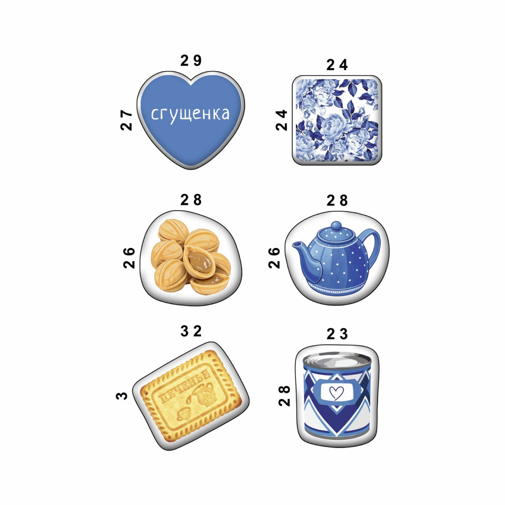 Набор наклеек объемных "Сгущенка", А6, 1 лист, 6 шт. - 2