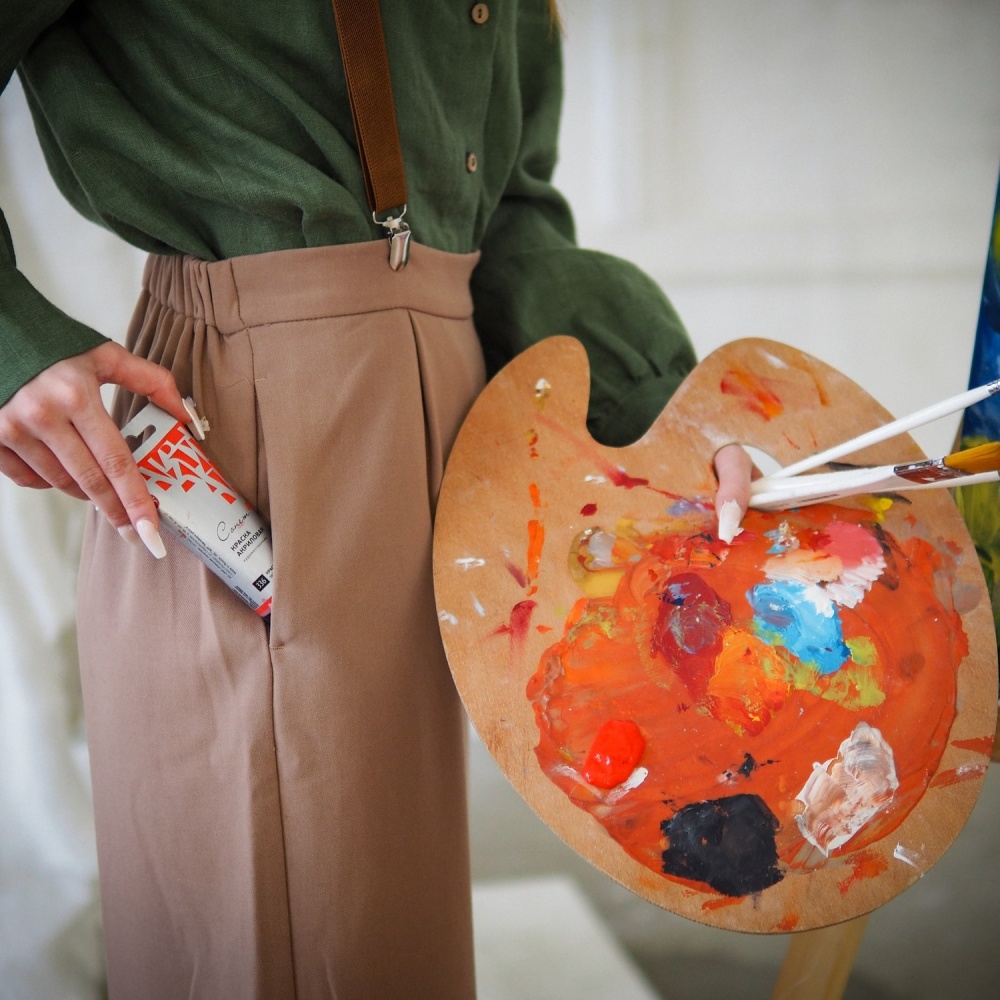 Краски акриловые "Сонет", 214 лимонная, 120 мл, туба - 4