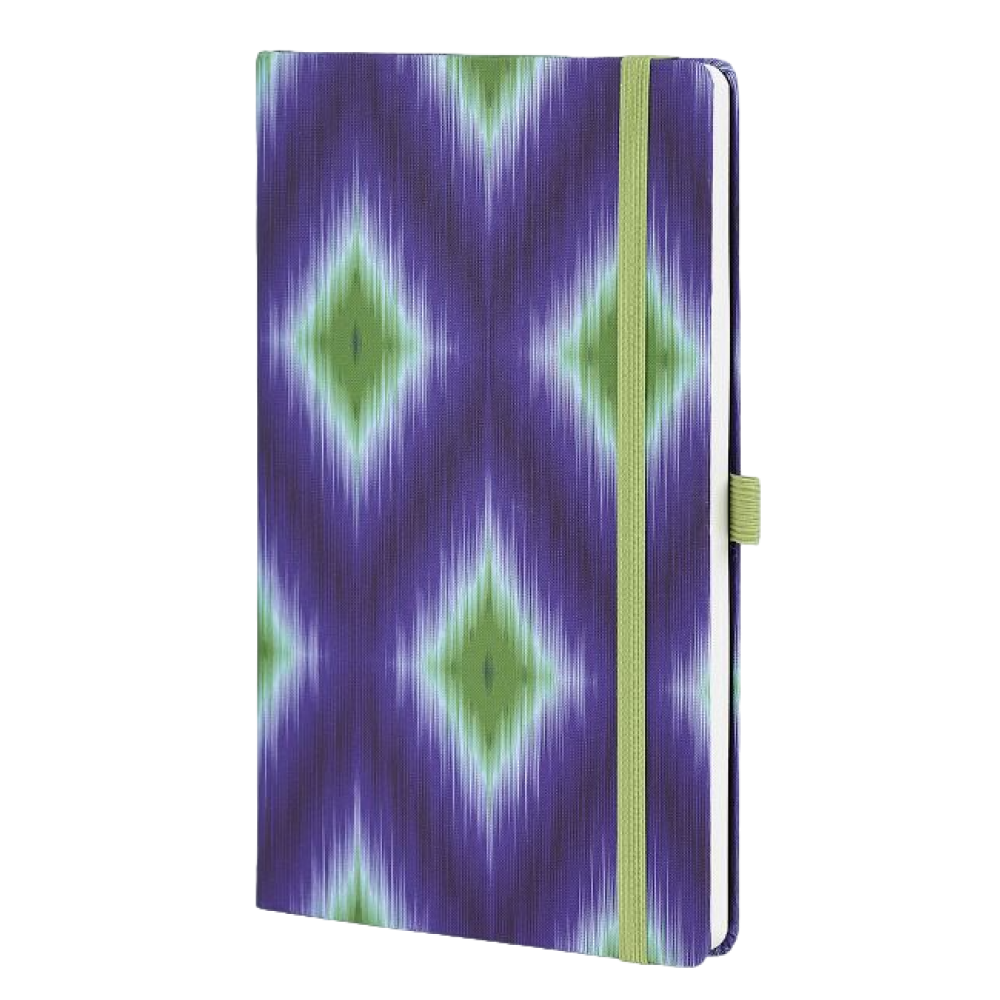 Блокнот "Ikat blue emerald", А5, 96 листов, фиолетовый, зеленый - 3