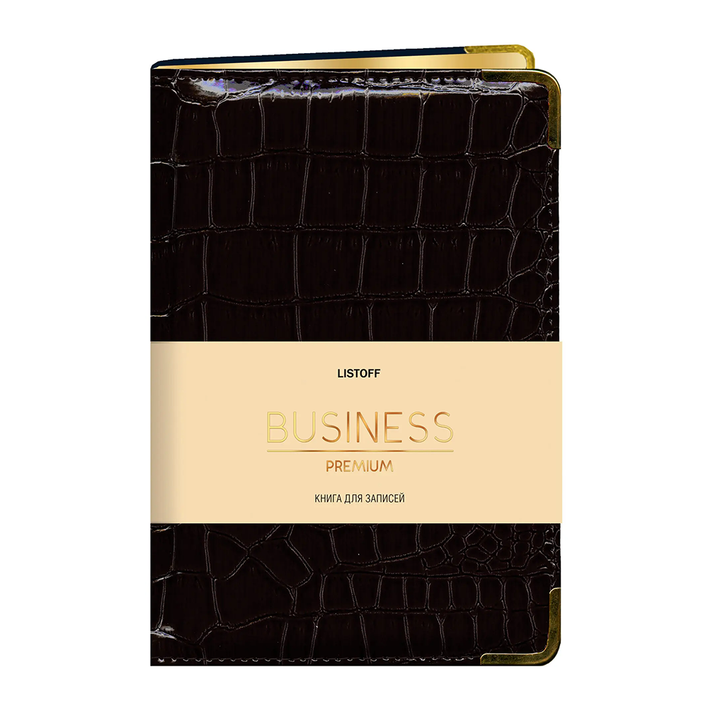 Книга записная "Grand croco", А5, 80 листов, клетка, черный