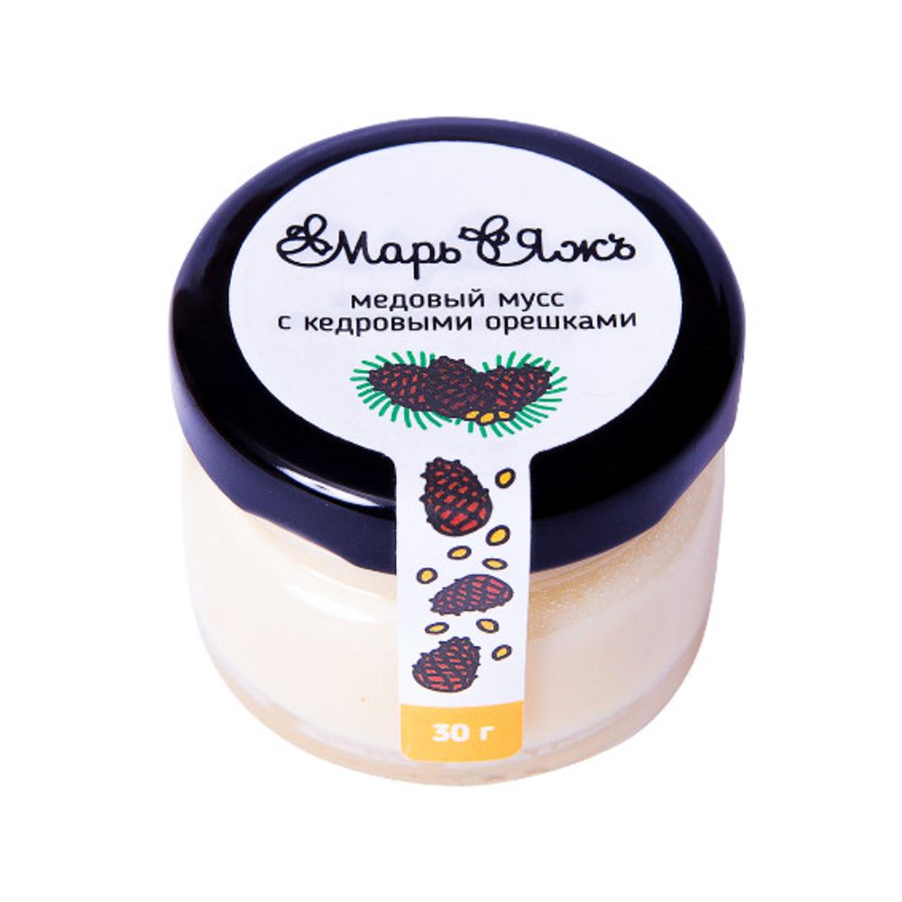 Медовый мусс "МарьЯжъ" с кедровыми орешками, 30 гр