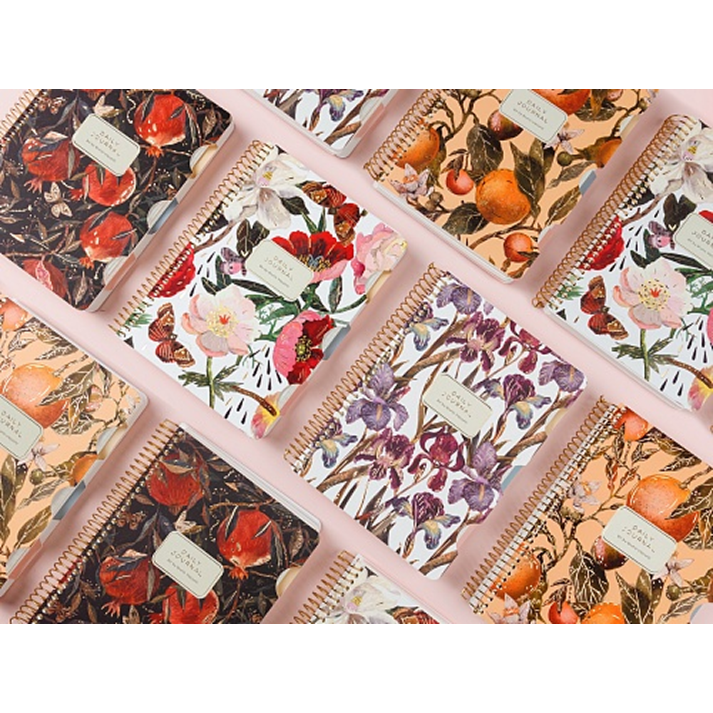 Книга записная "Flora. Paradise. Oranges", A5, 200 листов, клетка, линейка, точка, оранжевый - 7