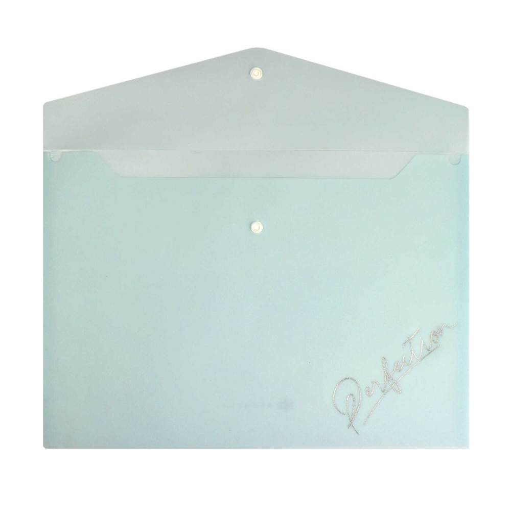 Папка-конверт на кнопке "Пастельный мятный глиттер", А4, мятный - 4