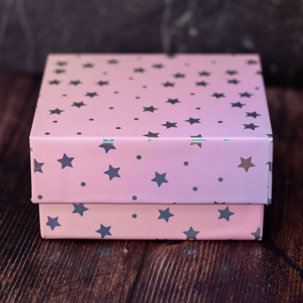 Коробка подарочная "Starry sky pink", 12х12х6 см, картон